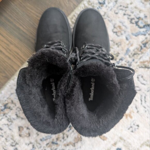 Timberland Kinsley 6" Waterproof Hiking Boots Women's Sz 9 Black Nubuck Lug Sole - Picture 8 of 16